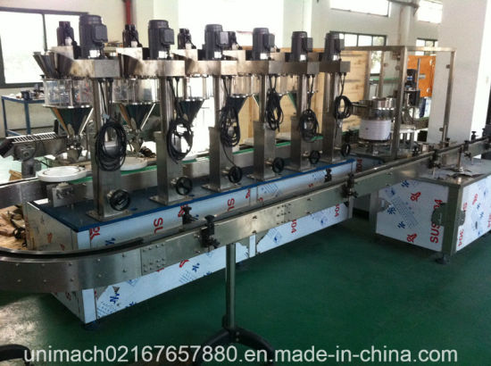 6 Heads Automatic Powder Bottle Filler Capper