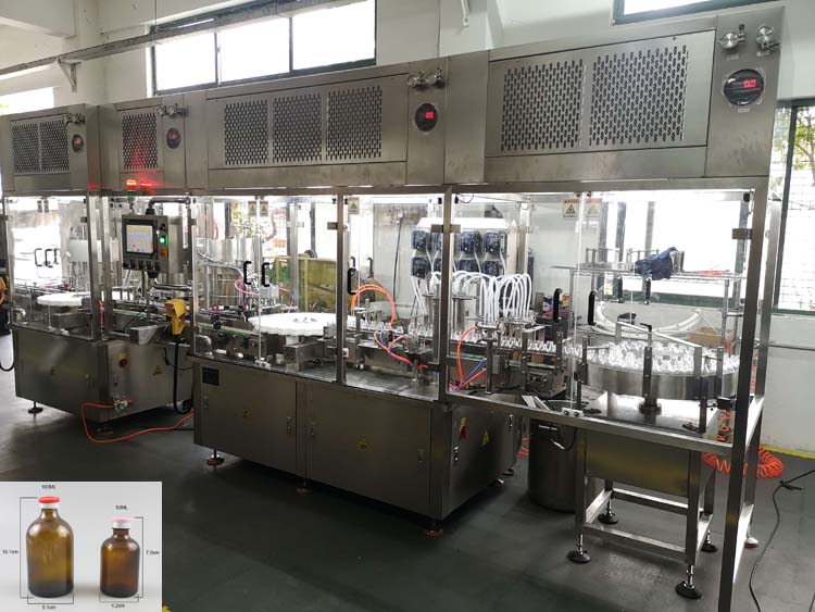 Vials High Speed Filling Capping Machine with Stopper